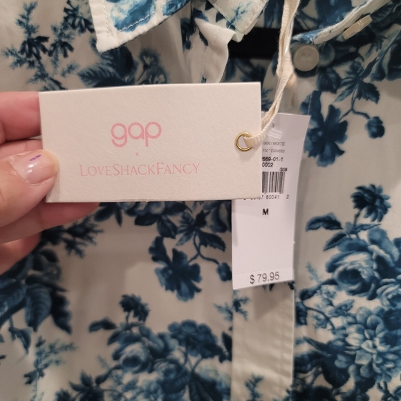 NWT Gap Loveshackfancy Button Front Shirt - M - Picture 8 of 9
